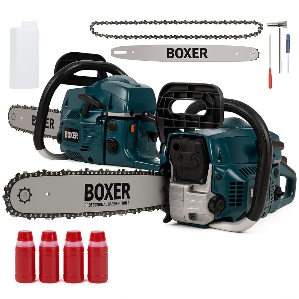 Бензопила Boxer BX-102 5,9 КВт З Двома Напрямними І Ланцюгами BG-55 Львів - фото 9
