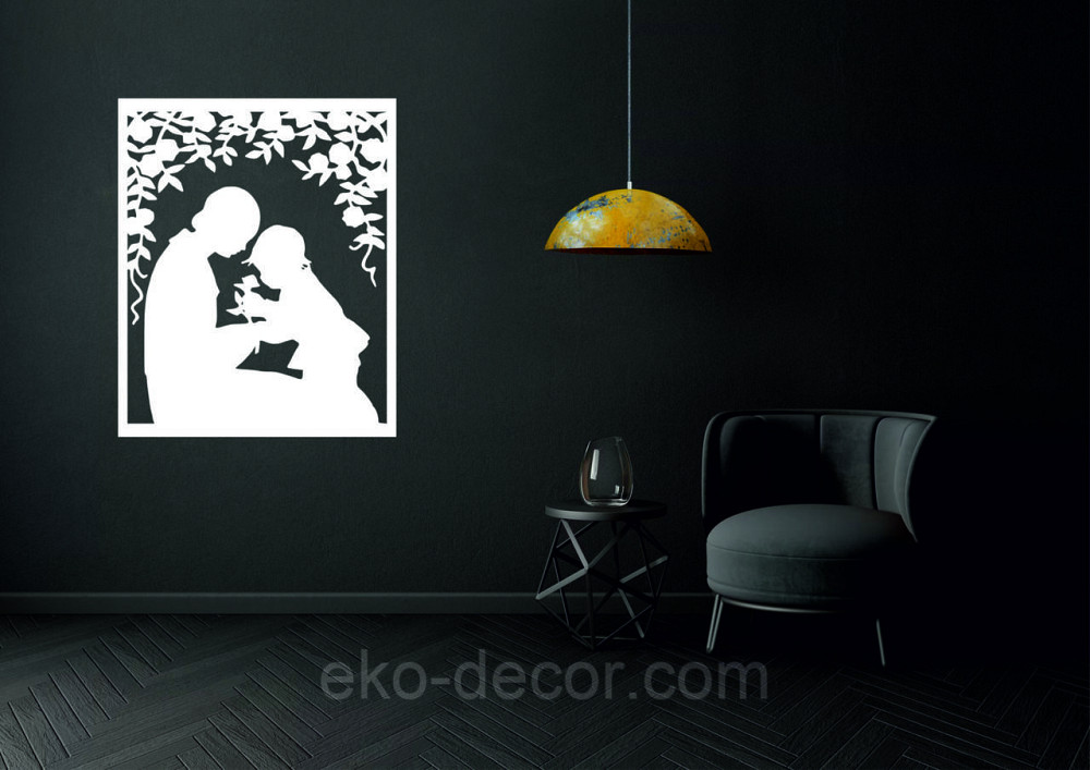 Декоративное настенное Панно «Мать и ребенок» Декор на стену 50*41 см, Белый Киев - изображение 8