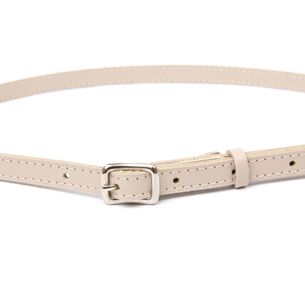Тонкий жіночий шкіряний ремінь GRANDE PELLE 11444 Бежевий Київ - фото 7