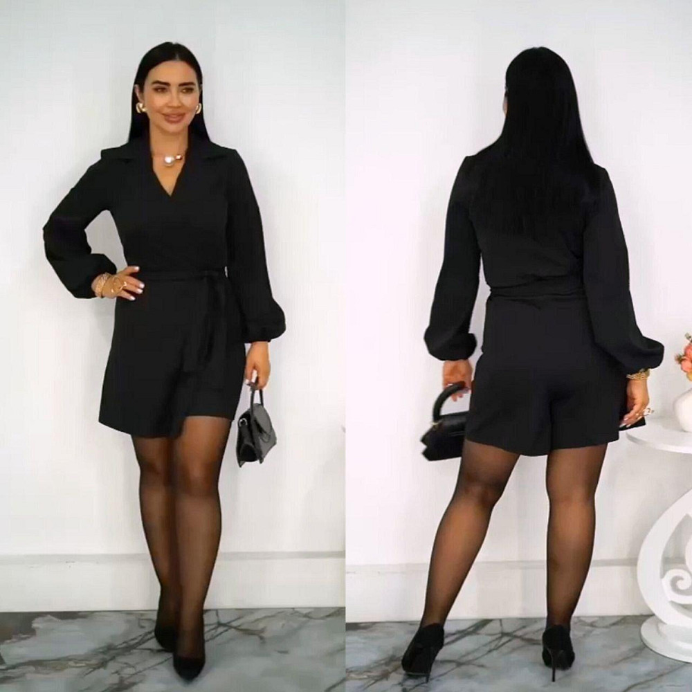 Стильный женский комбинезон с запахом имитация платья костюмка 52/54 Одесса - изображение 6