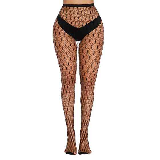 Колготки в сітку фігурну one size чорний Київ