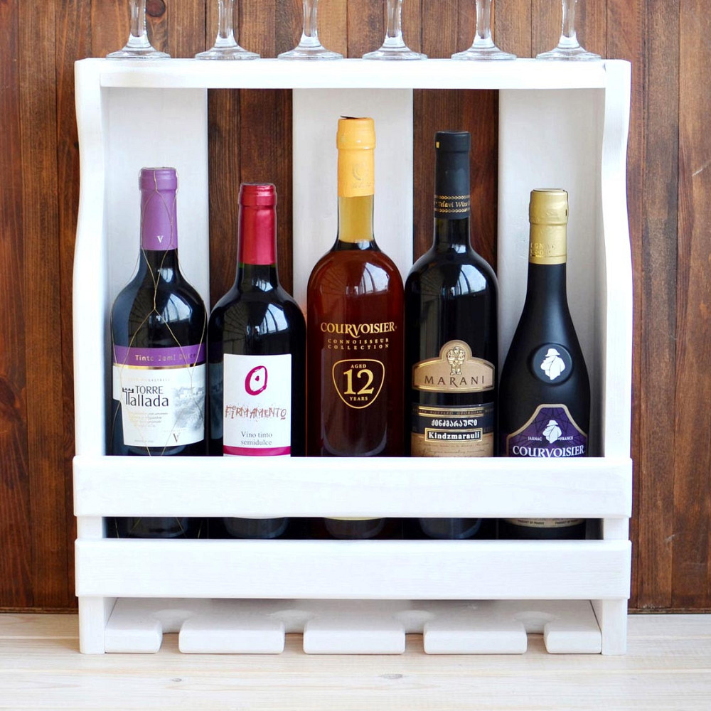 Настенная винная полка 