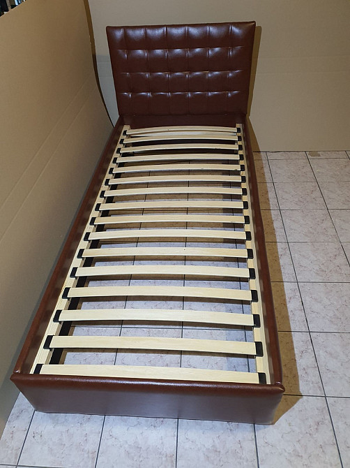 Кровать SunriseDesign с подъемным механизмом каркас металл 80x200 коричневый Киев - изображение 3