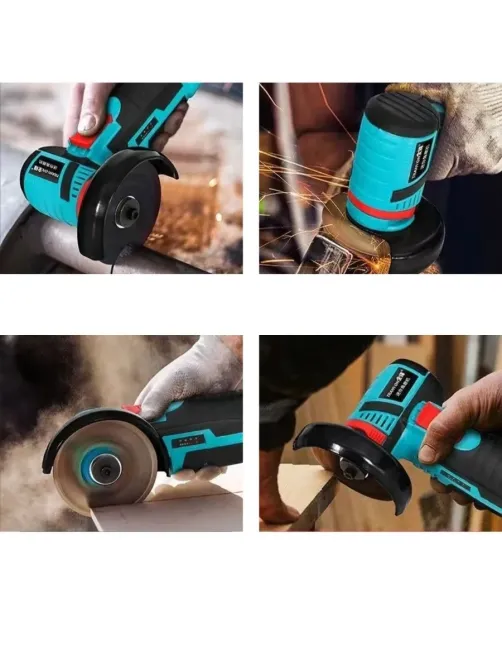 Акумуляторна болгарка KRAFFTEC 12V 2 АКБ в кейсі, захисний кожух, 2 диска Одеса - фото 8