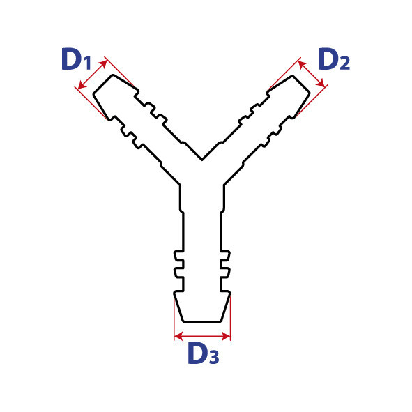 Фитинг штуцер з'єднувач шлангів універсальний (20х20х16 мм) Київ - фото 2