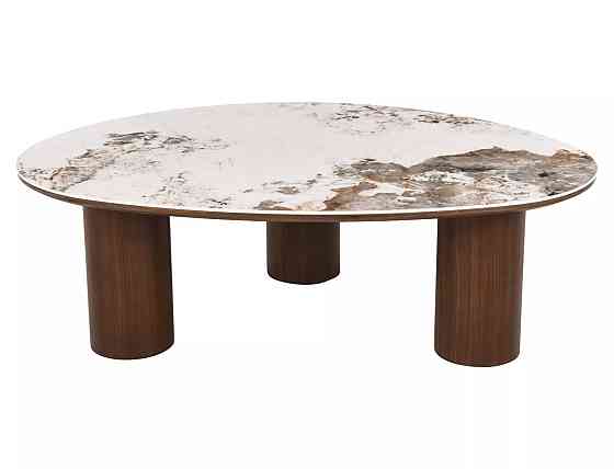 Журнальний столик ADELIS білий PANDORO/горіх 110*80 Днепр