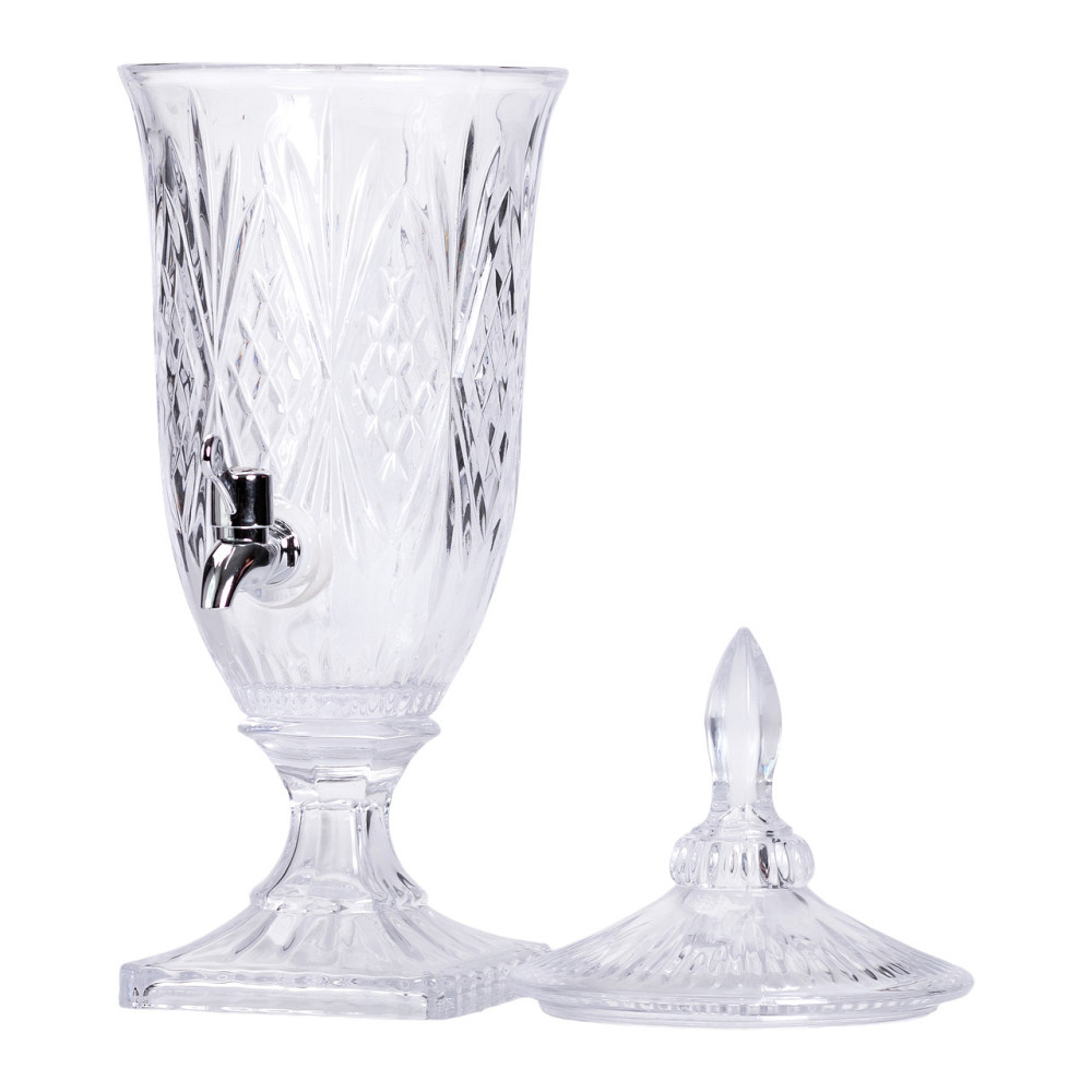 Yiwu Лимонадниця з краном на ніжці скляна для напоїв 2 л 46 см HP-19-15 Коломия - фото 6