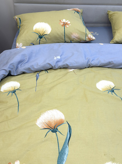 Ecotton Комплект постільної білизни Ecotton двоспальний 180х215 см гірчичний Кульбаби (21211АВ) Коломия - фото 1