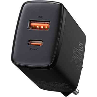Зарядний пристрій Baseus Compact Quick Charger U+C 20W EU Black (CCXJ-B01) Вінниця