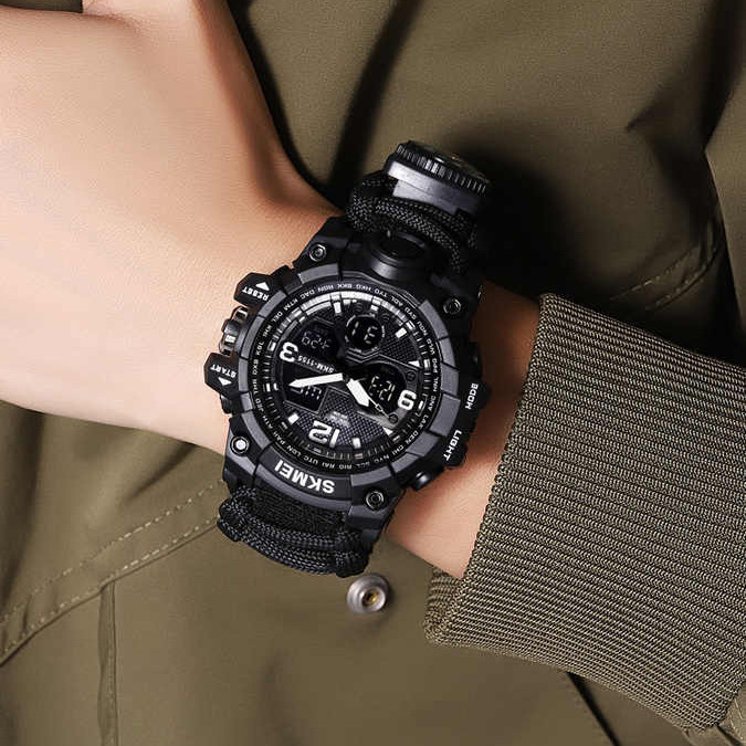 Часы наручные мужские SKMEI 1155BKBK PARACORD IF-80 Киев - изображение 6