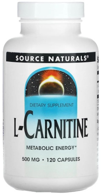 L-карнітин Source Naturals L-Carnitine 500 мг 120 капсул Київ - фото 1