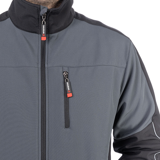 Куртка SOFTSHELL темно-сіро/чорна, тришарова, стрейч 300 GSM 100D, водо-/вітрозахист, 96% поліестер / 4% еластан, 3 кишені, S Львів - фото 5