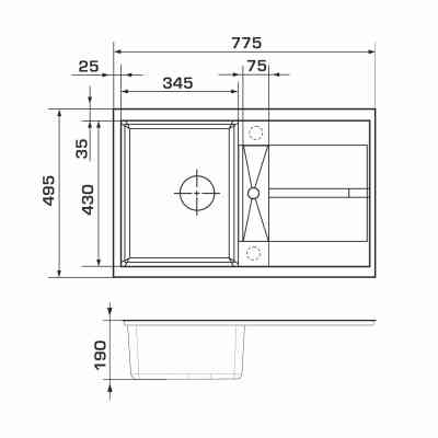 Мийка кухонна GRANADO VALENCIA gris (gr0708) Вінниця