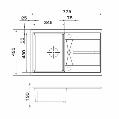 Мийка кухонна GRANADO VALENCIA gris (gr0708) Вінниця - фото 6