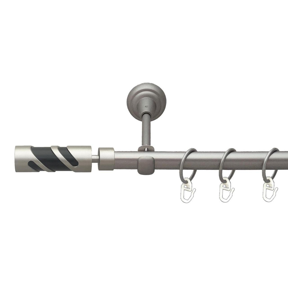 Карниз Orvit Сієна металевий однорядний відкритий гладка труба кільце металеве Сатин 19 мм 300 см (00-00027426) Львів - фото 1