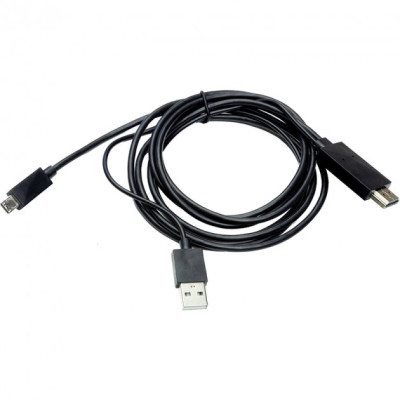 Кабель мультимедийный Micro 5P to HDMI 1.8m + USB for power (MHL) PowerPlant (CA910861) Винница - изображение 1