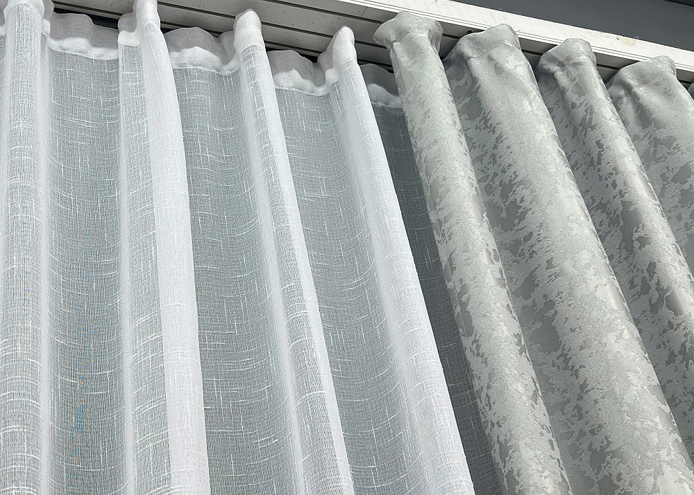 Шторна тканина льон мармур, колекція "Pavliani ХО" колір світло-сірий 1911ш Київ - фото 12