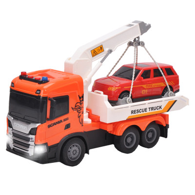 Спецтехніка TechnoDrive серії Big Truck – Евакуатор Scania з машиною (світло, звук) (6408KS) Вінниця - фото 1