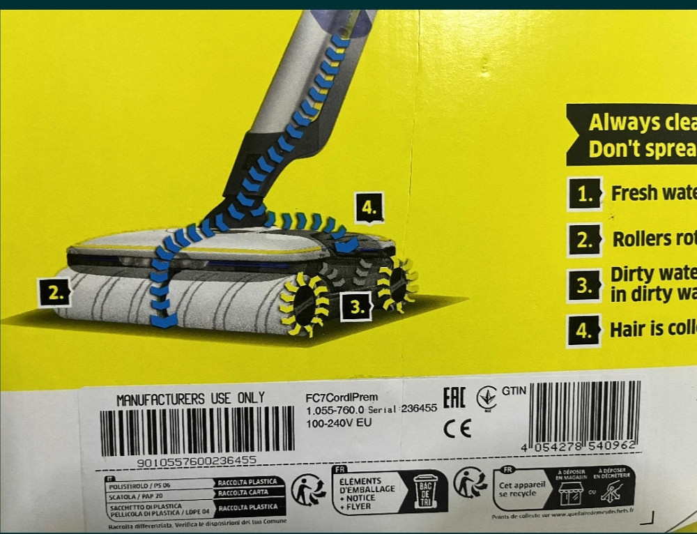 Вертикальный Пылесос: (1в1) моющий: Karcher FC7 Cordless Premium White. Киев - изображение 3