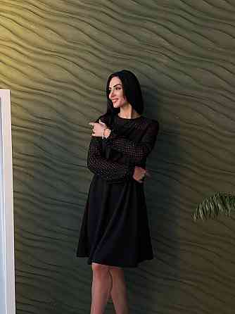 Вечірня сукня з прозорими рукавами Sofira 50-52, Чорний Київ