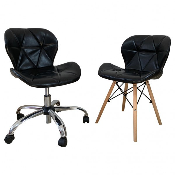 Набір стільців для майстра та клієнта Чорний Київ - фото 1