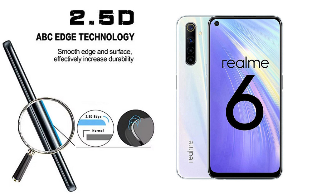 Захисне скло ArmorGlass для Realme 6, Realme 6i, Realme 6s, Realme 6 Pro – стійке до подряпин та ударів Київ - фото 2