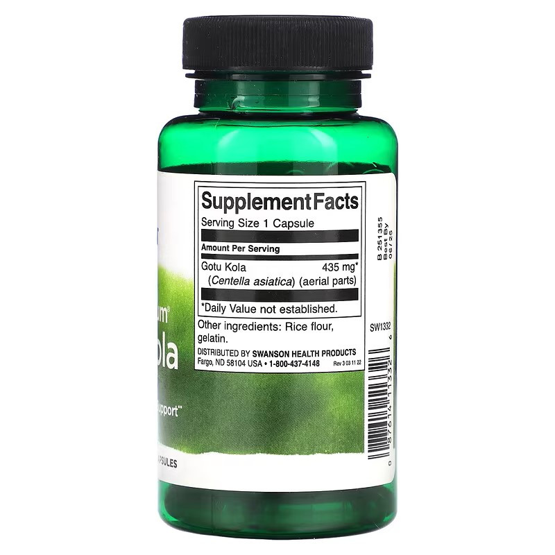 Готу кола Swanson Gotu Kola 435 mg, 60 капсул Луцьк - фото 2