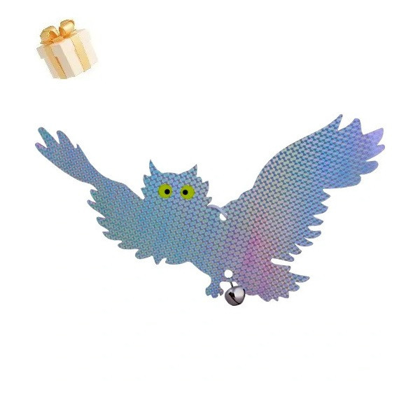 Визуальный отпугиватель птиц сова голографическая с крыльями Днепр - изображение 1
