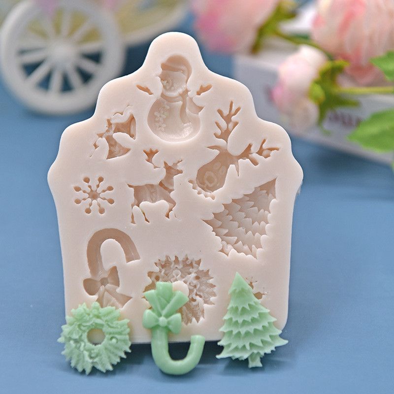 Молд новогодний силиконовый 79 на 98 мм серый Киев - изображение 1