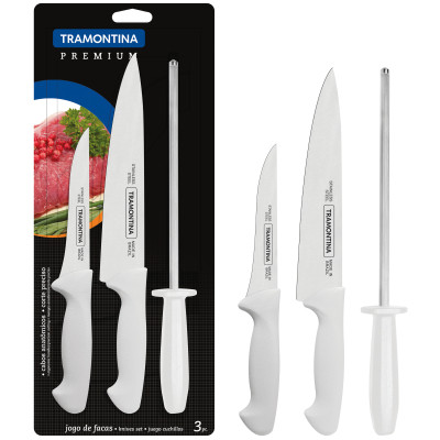 Набор ножей Tramontina Premium +мусат 3 предмети (24499/812) Винница - изображение 2