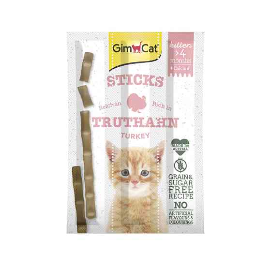 Лакомство GimCat Gimpet Kitten Мясные палочки для котят, 3 шт Винница