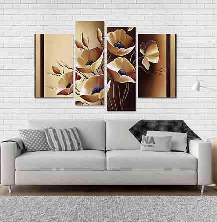 Модульна картина Абстракція Маки Art-164_4 Київ