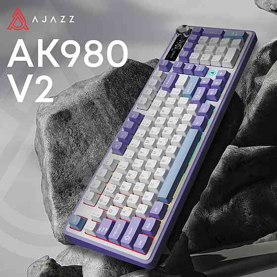 Клавіатура бездротова Ajazz AK980 V2 Maillard Switch White (AK980-V2-M-PWB) ( 21158 ) Харьков