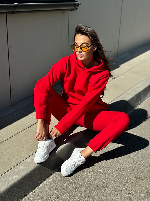 Теплый костюм женский Красный L/XL Харьков - изображение 1