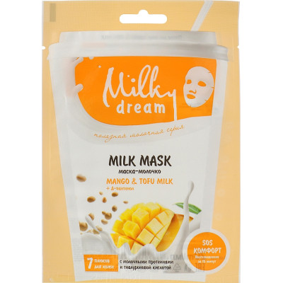 Маска для обличчя Milky Dream тканинна Манго й тофу 20 мл (4820205302466) Вінниця - фото 1