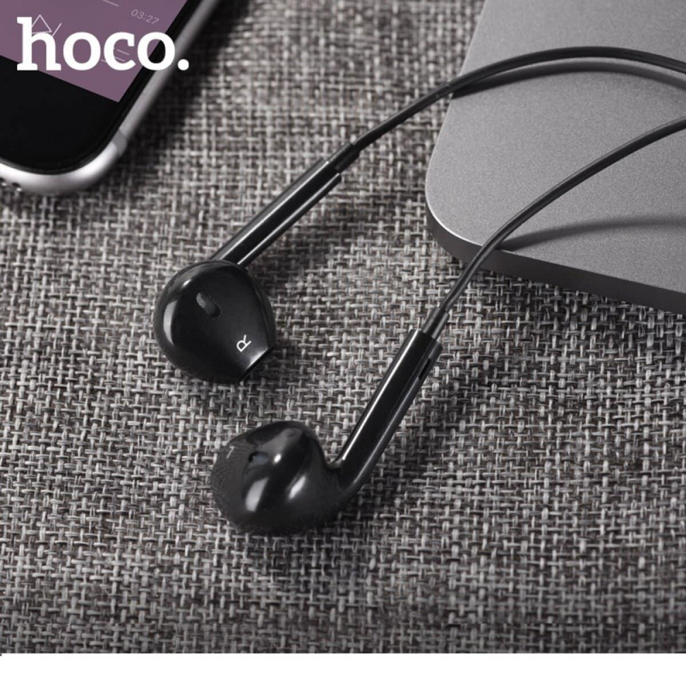 Навушники HOCO M101 Crystal joy wire-controlled earphones with microphone Black Киев - изображение 3