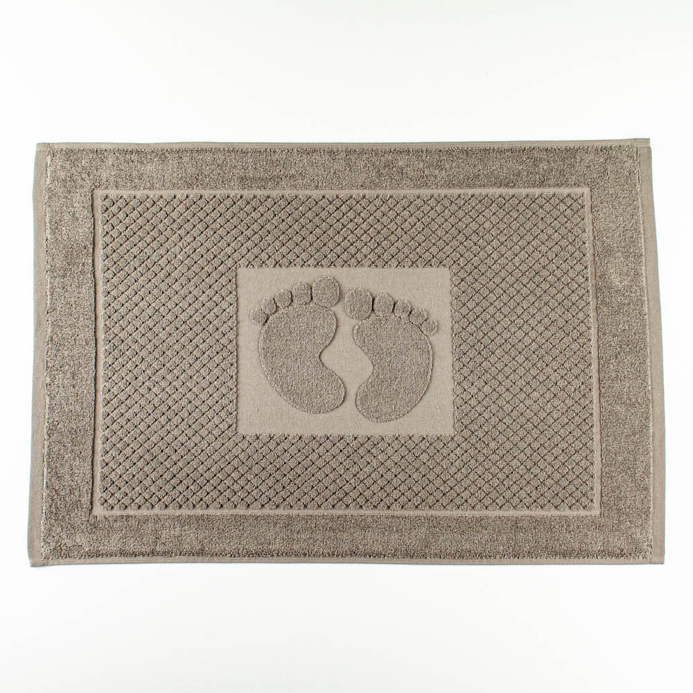 Махровий рушник жакардовий для ніг GM Textile 50х70см 600г/м2 (Попелястий) Суми - фото 1