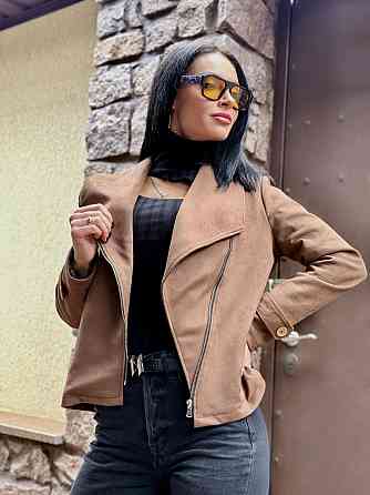 Замшева куртка-жакет "Nessa" оптом I Норма і батал Мокко, 42-44 Київ