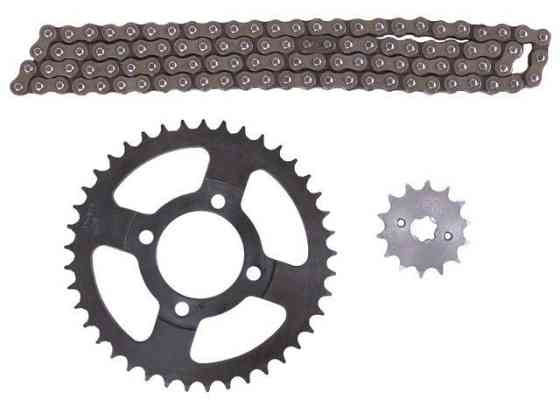 Звезды + цепь трансмиии 428H мопед Дельта Мукачево