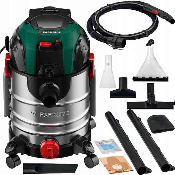 Пилосос промисловий 20 літрів для сухого та вологого прибирання Parkside (PWS 20 C2) 1600 Вт Нововолинськ