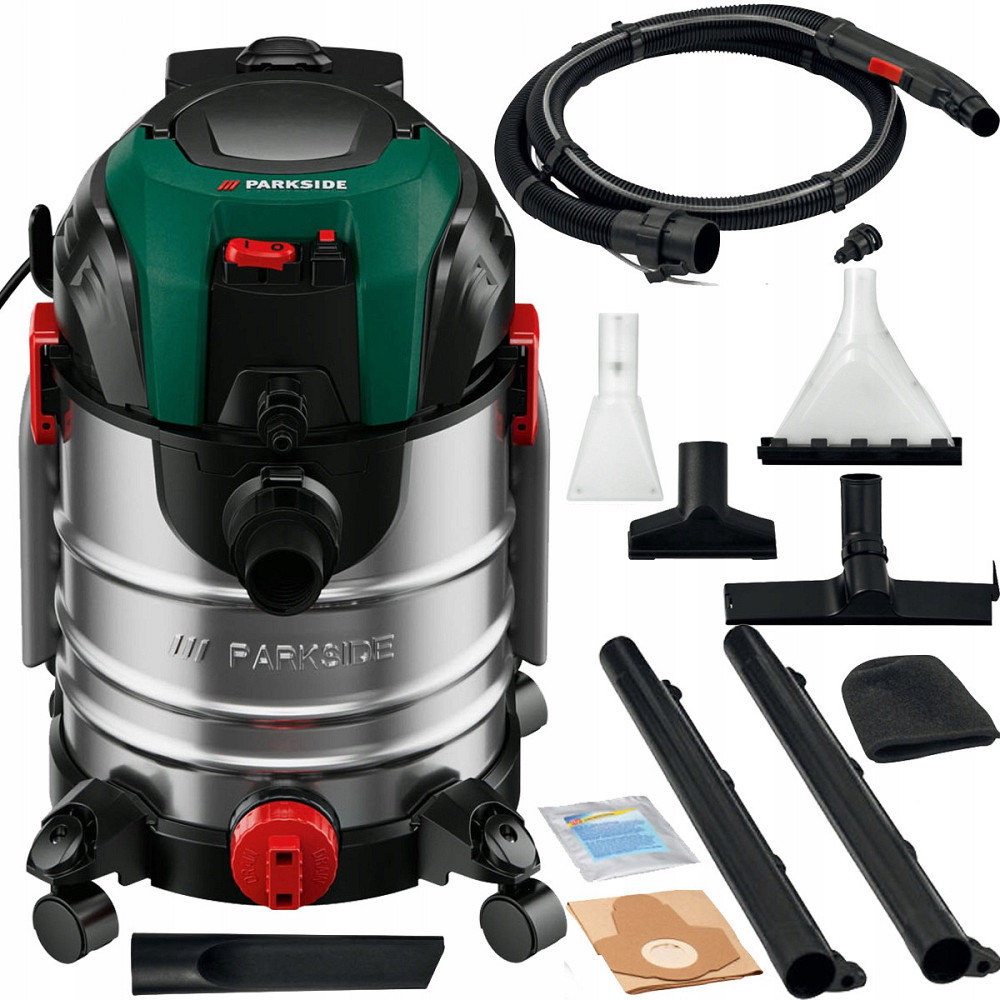 Пилосос промисловий 20 літрів для сухого та вологого прибирання Parkside (PWS 20 C2) 1600 Вт Нововолинськ - фото 1