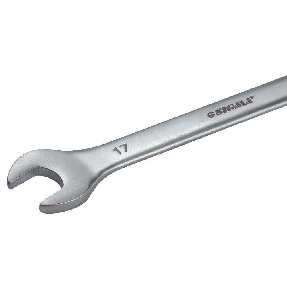 Ключи рожково-накидные 6шт 8-17мм CrV satine SIGMA (6010101) Ровно - изображение 2