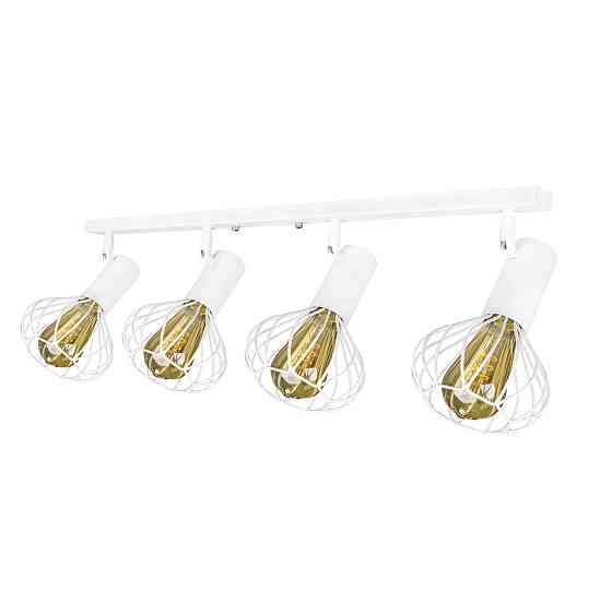 Стельовий поворотний світильник лофт Е27-4 Lotus NL 14151-4 WH Київ