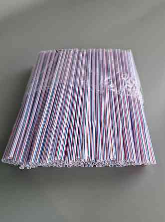 Трубочка для напоїв з гофрою d4.8 21см Смуга (200 шт) Харків
