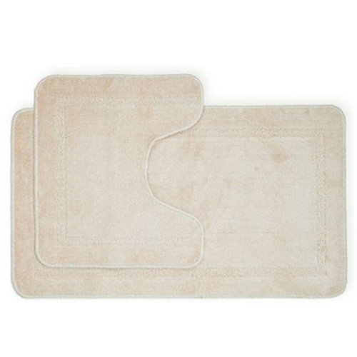 Набір килимків для ванної кімнати 2шт 57*100см+57*50см U-виріз Абстракція Joy молочний тафтинг Дариана Житомир - фото 6