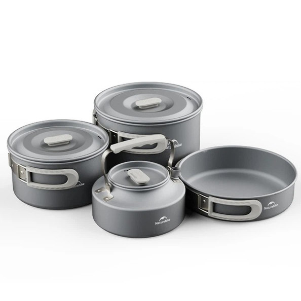 Набір посуду Naturehike CNK2450CF01 2 каструлі, чайник, сковорідка OV-53 Львов - изображение 2