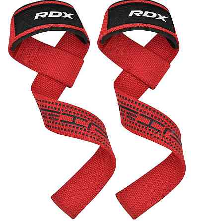 Лямки для тяги RDX S4 Gym Cotton Gel Straps Red Plus Каменское
