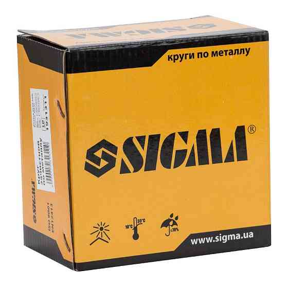 Коло зачистне по металу Ø125×6.0×22.2мм, 12200об/хв SIGMA (1931311) Рівне