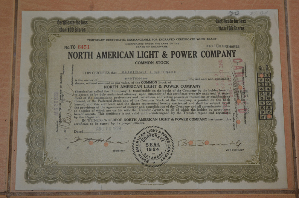 Акція. США. 1929 рік No6451 (Б-1) Полтава - фото 1