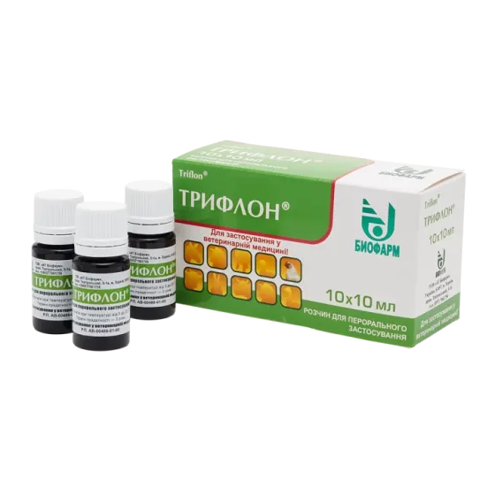 Трифлон 10 мл Біофарм (енрофлоксацин 100мг, триметоприм 50мг) Вінниця